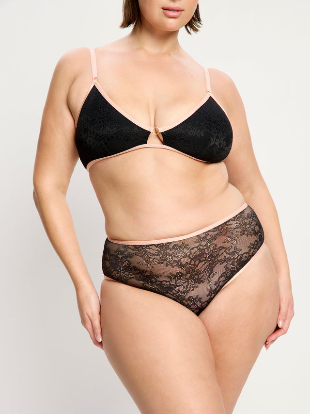 Bliss Hi Waist Brief Moderate Jet Black