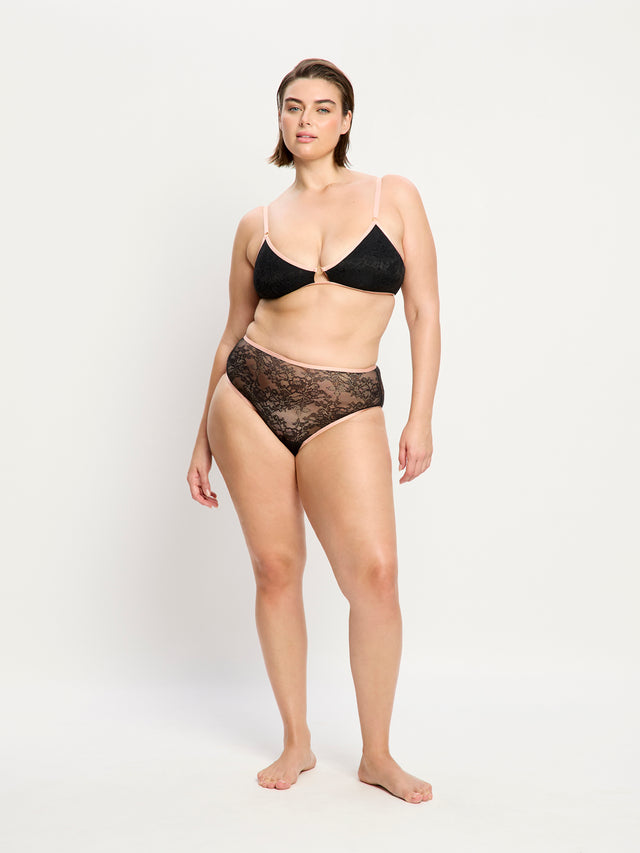 Bliss Hi Waist Brief Moderate Jet Black
