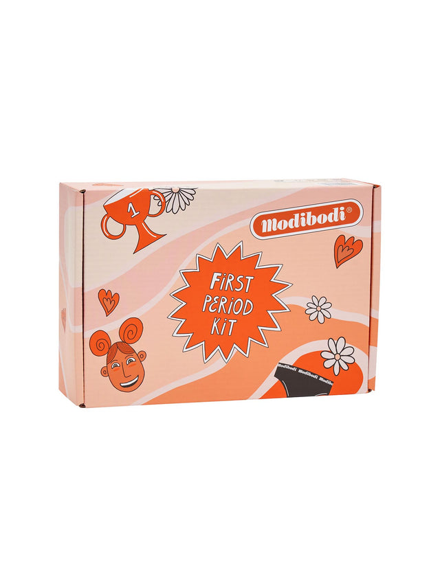 Teen First Period Kit with 2 Hipster Boyshort Moderate Black