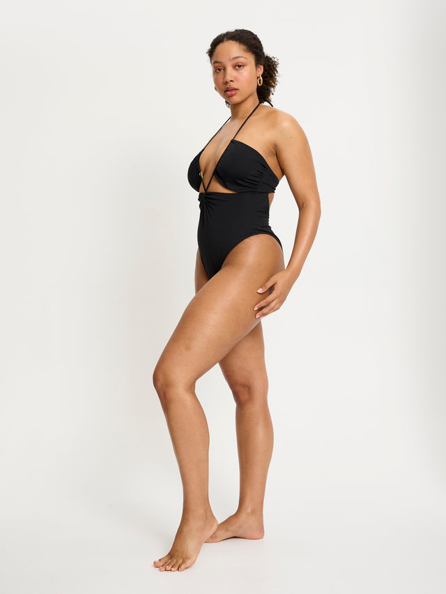 SmileyWorld® | Modibodi Swimwear Tie One Piece Super Black