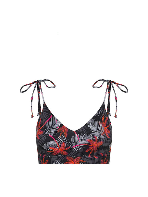 SWSTCRNAJPBT_TEEN_Swimwear_Tie Shoulder Crop Top_Jungle Palm Black_FRONT.jpg