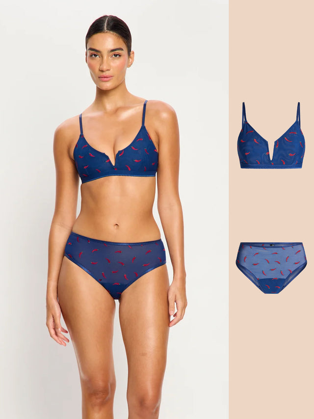 Intimates Spicy Day Bralette & Hi Waist Brief Set