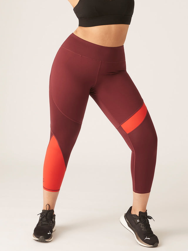 Puma X Modibodi 7/8 Active Legging Moderate Aubergine/Burnt red