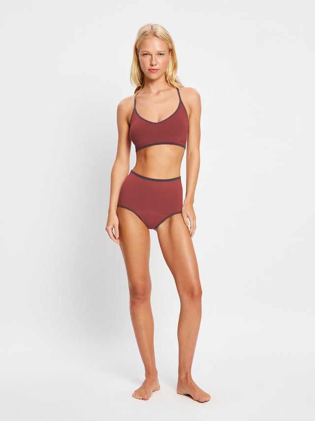 Puma x Modibodi Plum Perfect Bralette & Boyleg Set