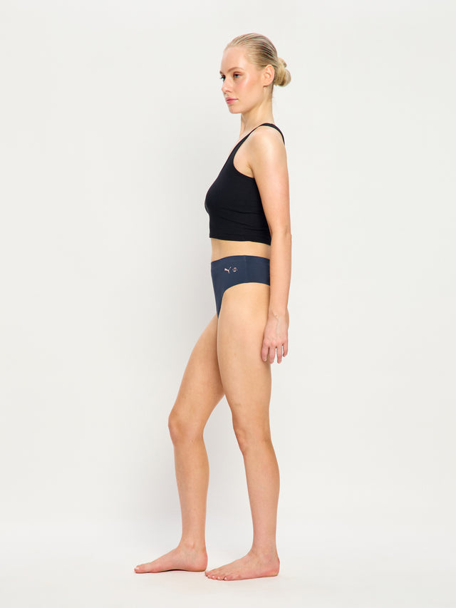 Puma X Modibodi Seamfree Active Hi Waist Cheeky Moderate Midnight 3 Pack
