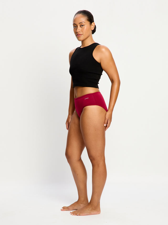 Basic Mid-Rise Brief 3 Pack Moderate Italian Clay/Moody Blue/Beet Red