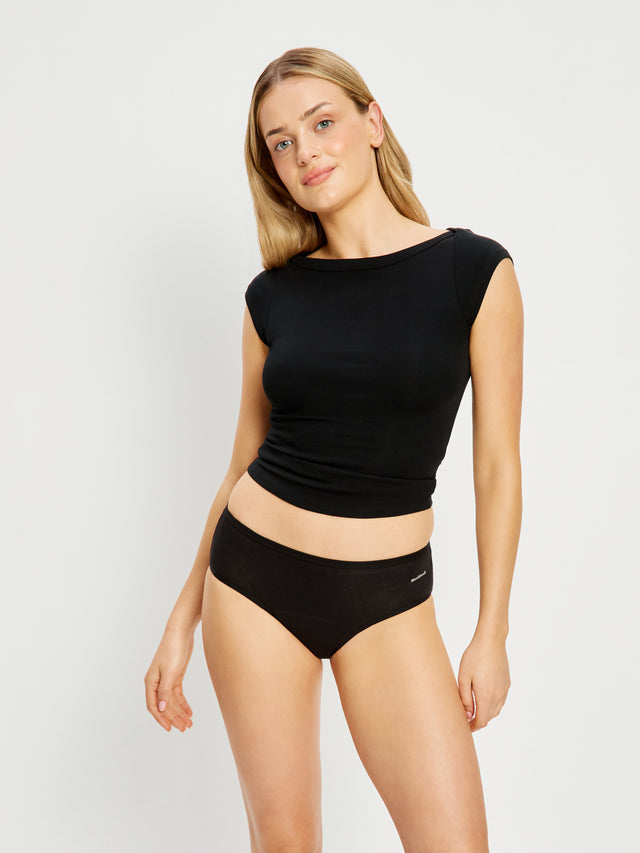 Basic Mid-Rise Brief Moderate Black