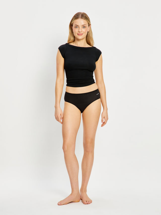 Basic Mid-Rise Brief Moderate Black