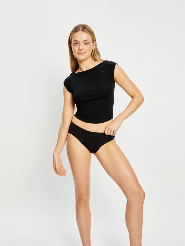 Basic Mid-Rise Brief Super Black