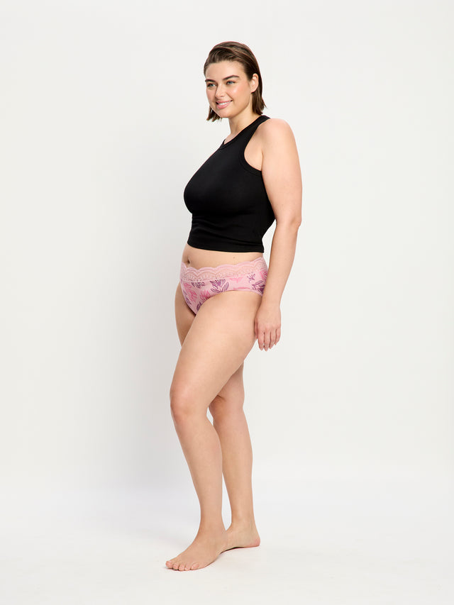 Sensual Hi Waist Bikini Moderate Cassia Pink