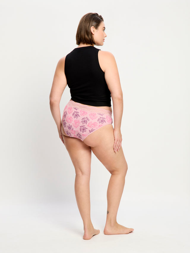 Sensual Hi Waist Bikini Moderate Cassia Pink
