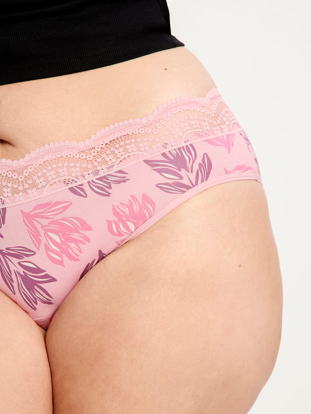 Sensual Hi Waist Bikini Moderate Cassia Pink