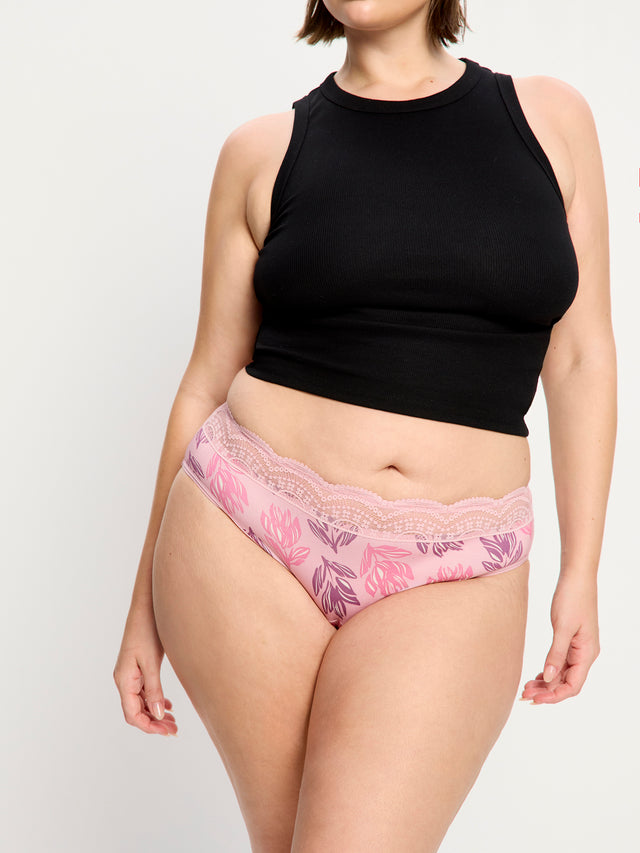 Sensual Hi Waist Bikini Moderate Cassia Pink