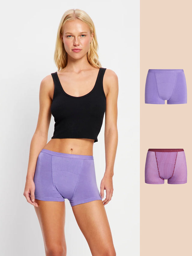 Purple Vibes Boyshort Super 2 Pack
