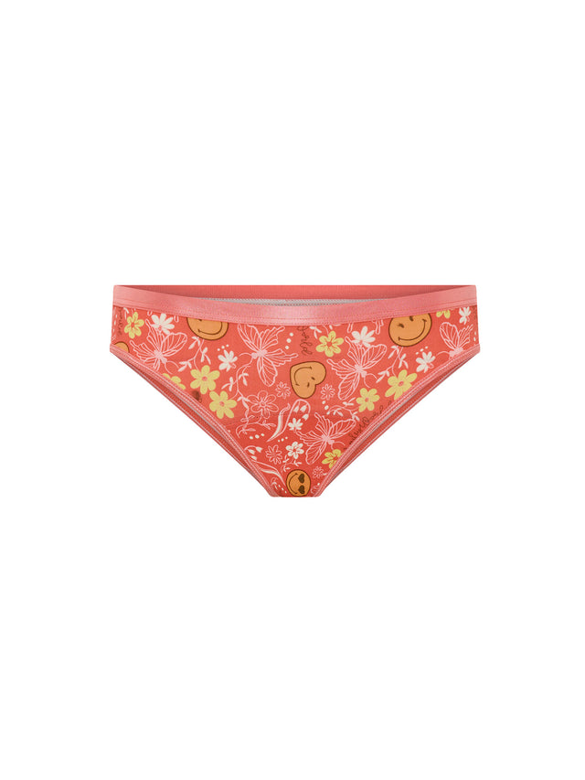 SmileyWorld® | Modibodi Classic Bikini Moderate Boho Coral