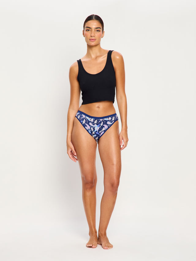 Classic Bikini Super Opulent Paisley Navy