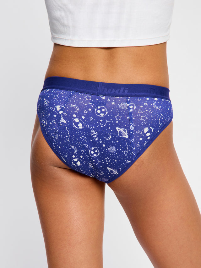 Teen Hipster Bikini Moderate Galactic Blue