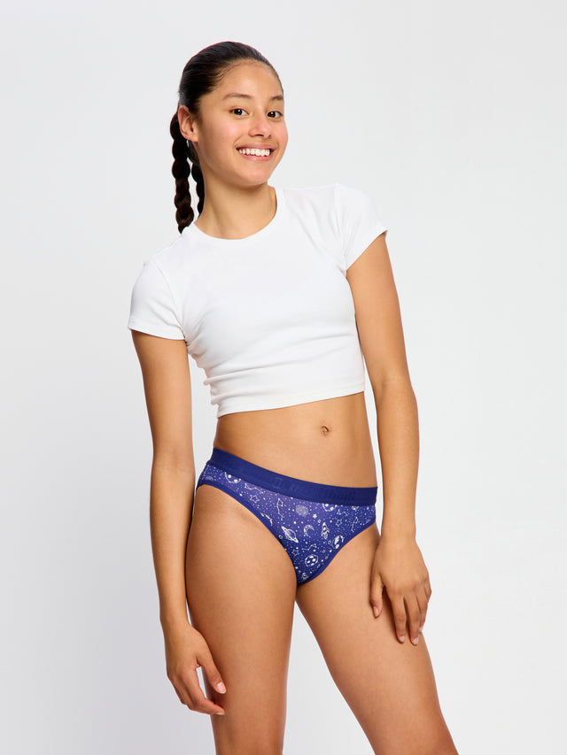 Teen Hipster Bikini Moderate Galactic Blue