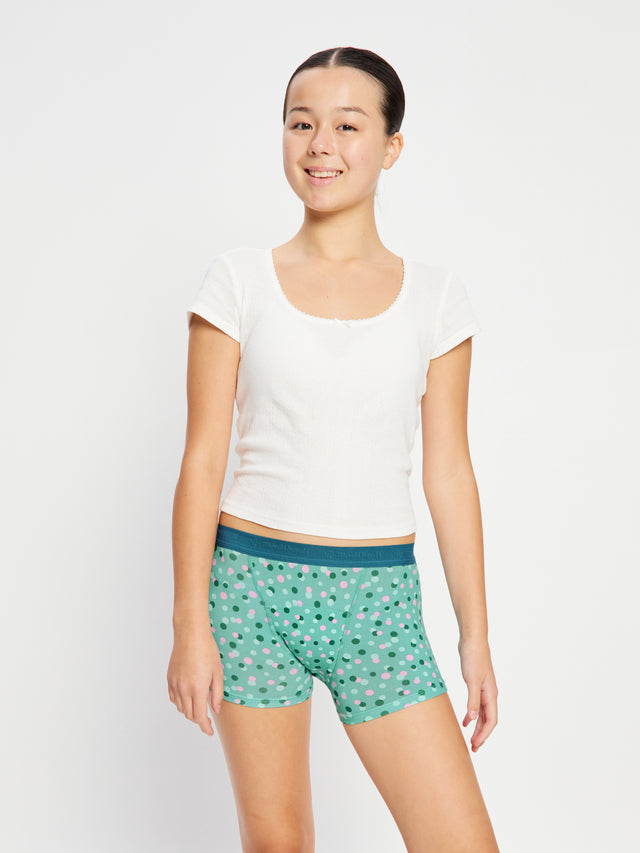 Teen Hipster Boyshort Super Confetti Green Pink