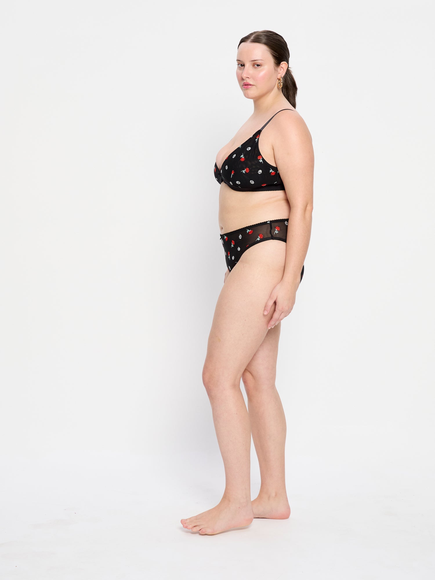 black rose bralette