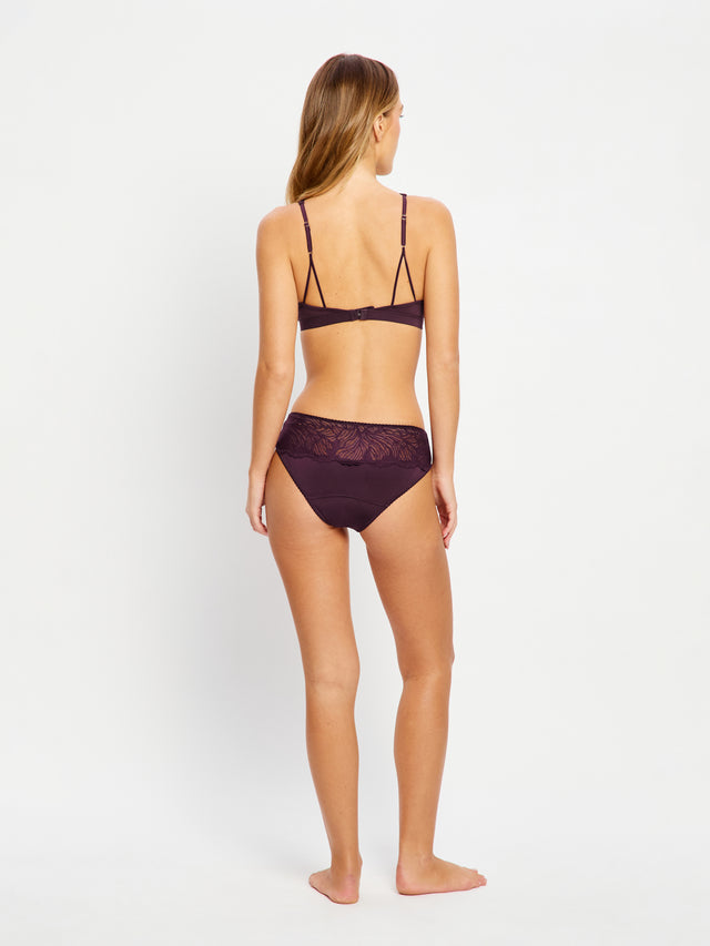 Pretty in Plum Bralette & Midi Brief Set