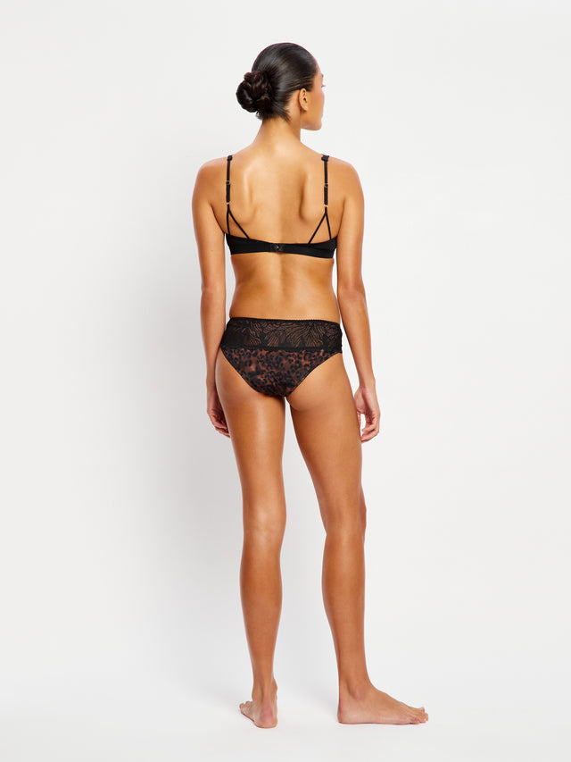 Ines Midi Brief Moderate Abstract Leopard Rich Chocolate