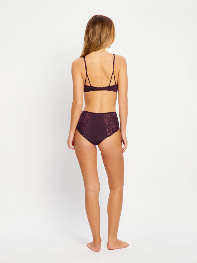Plum Perfection Bralette & Hi Waist Brief Set