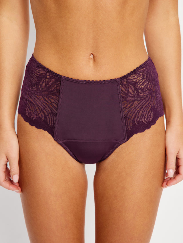 Manon Hi Waist Brief Super Dark Plum