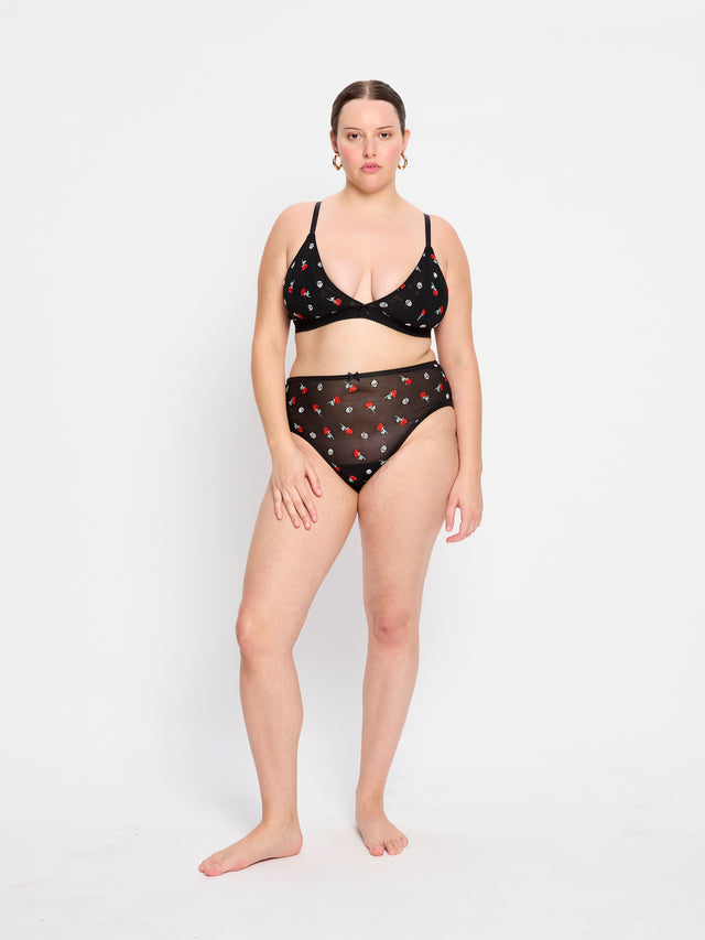 V Day Bralette & Hi Waist Brief Set
