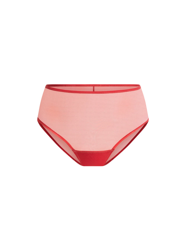 Barely There Hi Waist Brief Moisture Wicking Baked Apple Pink