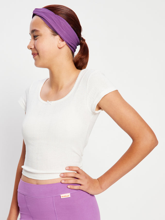 Teen Twist Headband Dreamy Daisy Purple