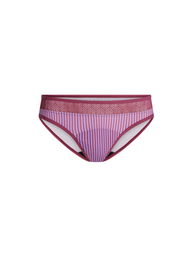Sensual Bikini Light Plum Purple Stripe