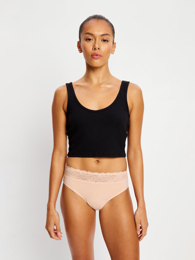 Sensual Hi Waist Bikini 5 Pack Cashew