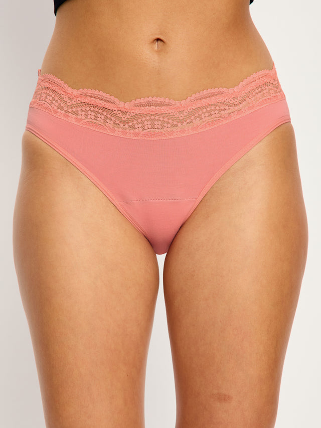 Sensual Hi Waist Bikini Light Dusky Coral