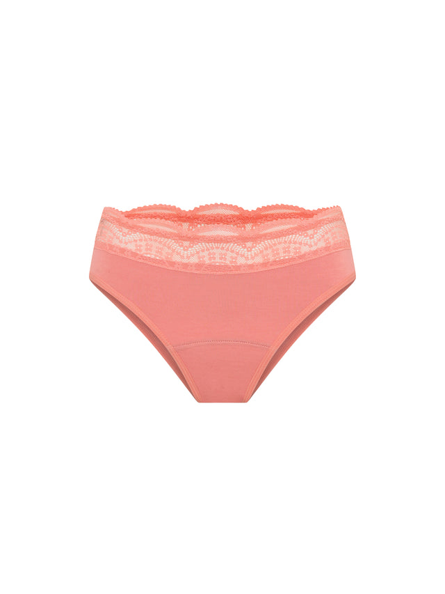 Sensual Hi Waist Bikini Light Dusky Coral