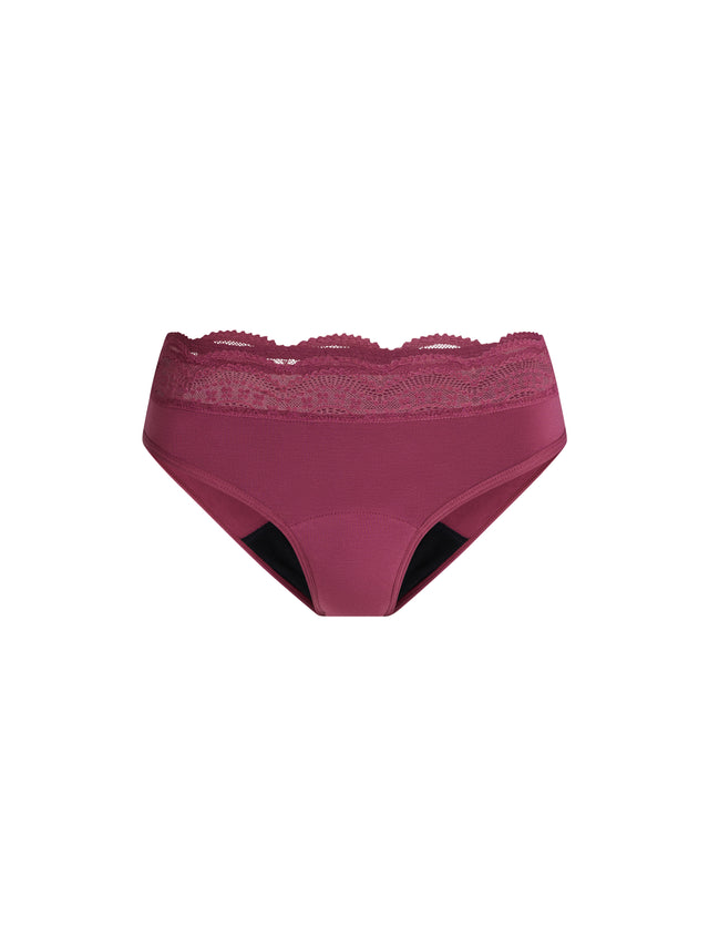 Sensual Hi Waist Bikini Moderate Plum Purple