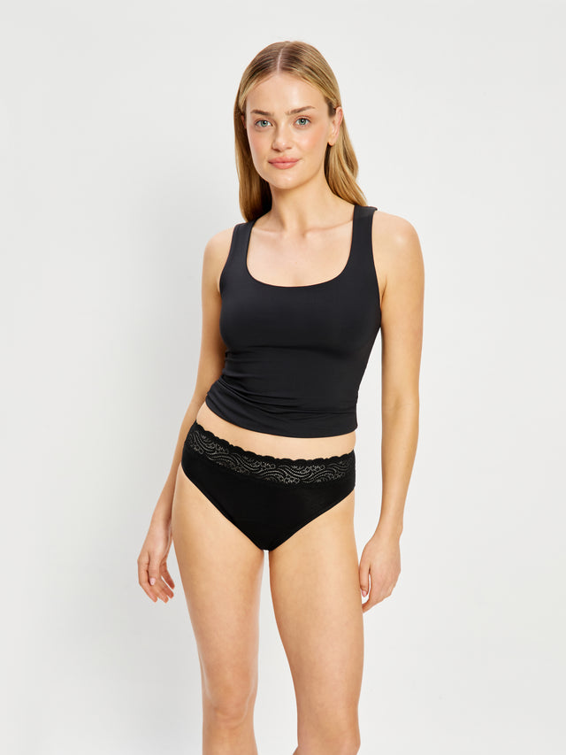 Sensual Hi Waist Bikini Super Black