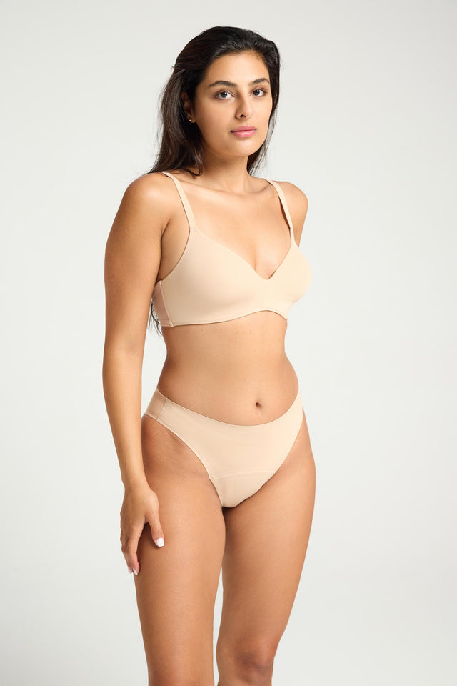 Sweat-Proof Bra Moisture Wicking Cashew