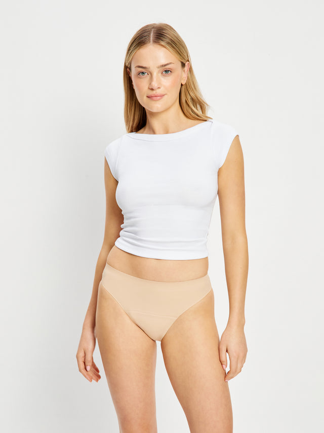 Seamfree Bikini Moderate Cashew