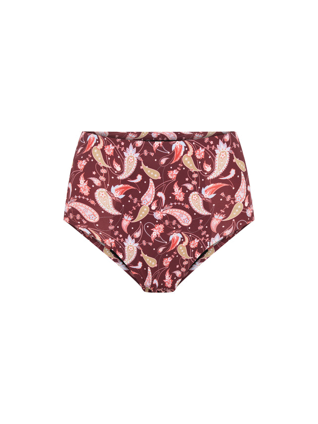 Seamfree Full Brief Super Opulent Paisley Red