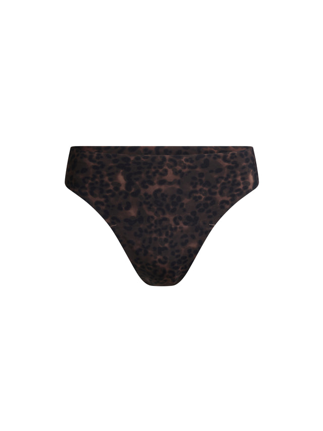 Seamfree Hi-Leg Cheeky Moderate Abstract Leopard Rich Chocolate