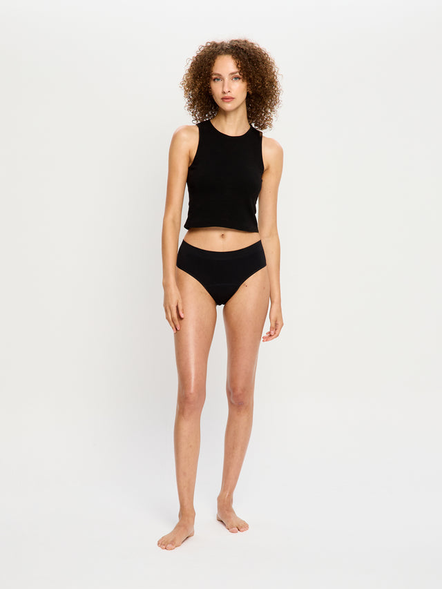 Soft Stretch Seamless Bikini Brief 2 Pack Moderate Black