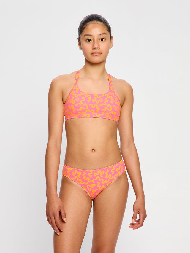 Teen Swimwear Bikini Brief Light Wavy Pink