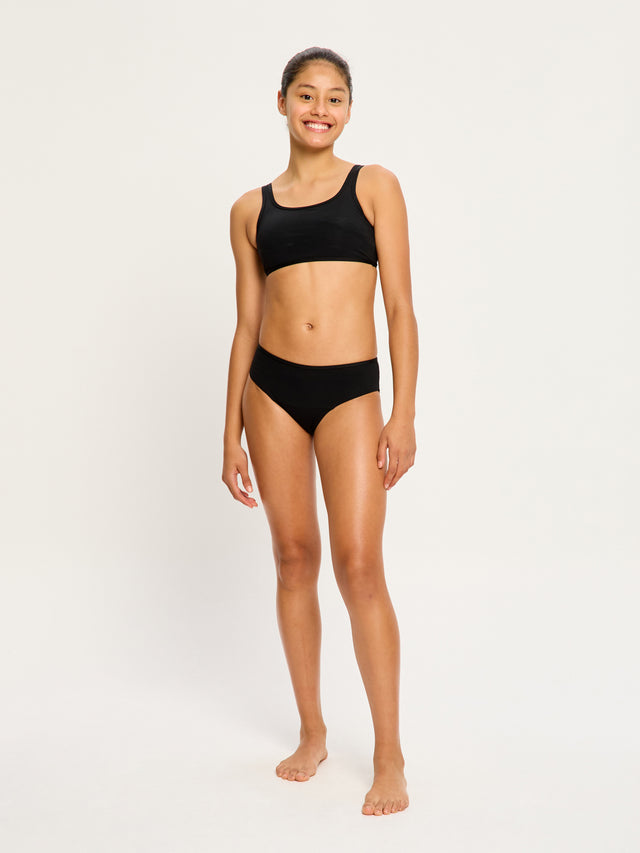 Teen Swimwear Crop Top Black