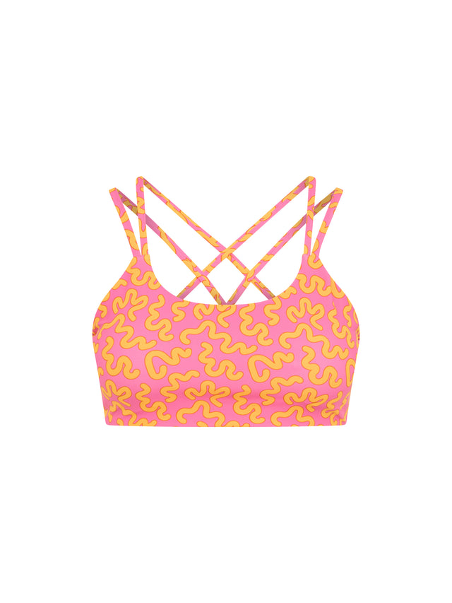 Teen Swimwear Cross Back Crop Top & Bikini Brief Set