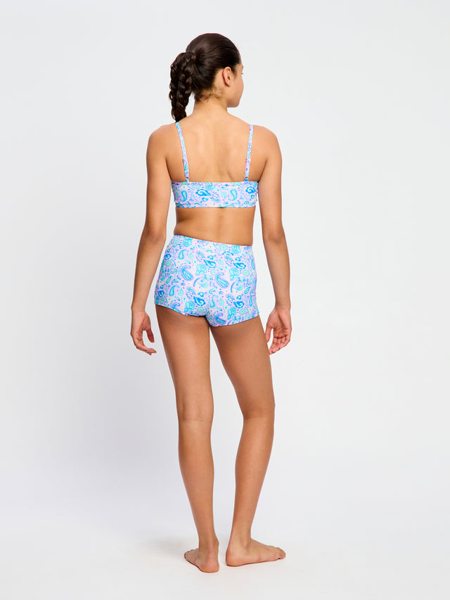 Teen Swimwear Hi Waist Short Super Paisley Pink