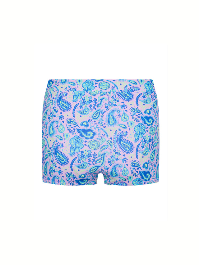 Teen Swimwear Hi Waist Short Super Paisley Pink