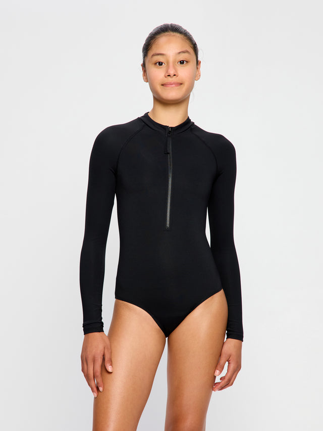 Teen Swimwear Paddlesuit Light Black