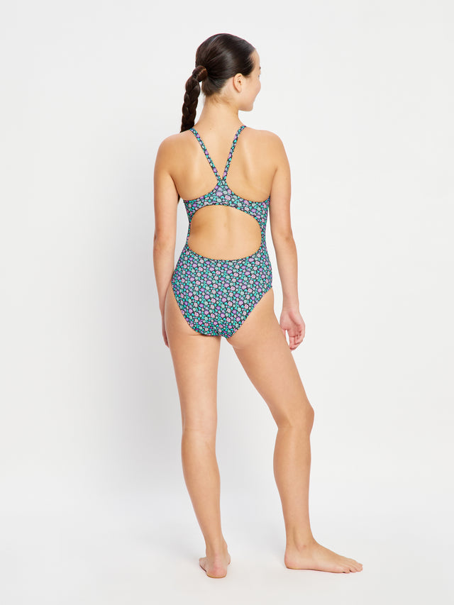 Teen Swimwear Racer One Piece Light Luna Blossom Black