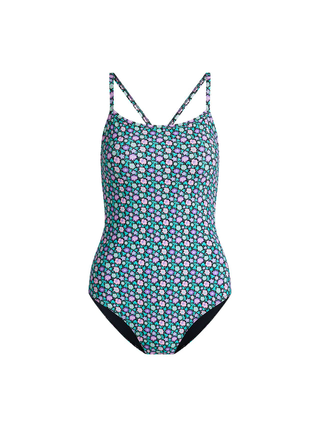 Teen Swimwear Racer One Piece Light Luna Blossom Black